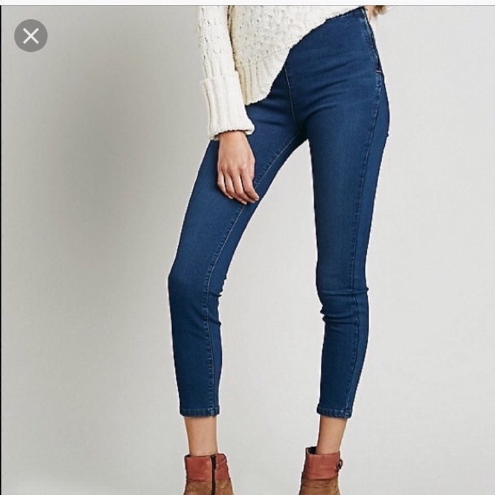 Free People Side Zip Ankle Jeans